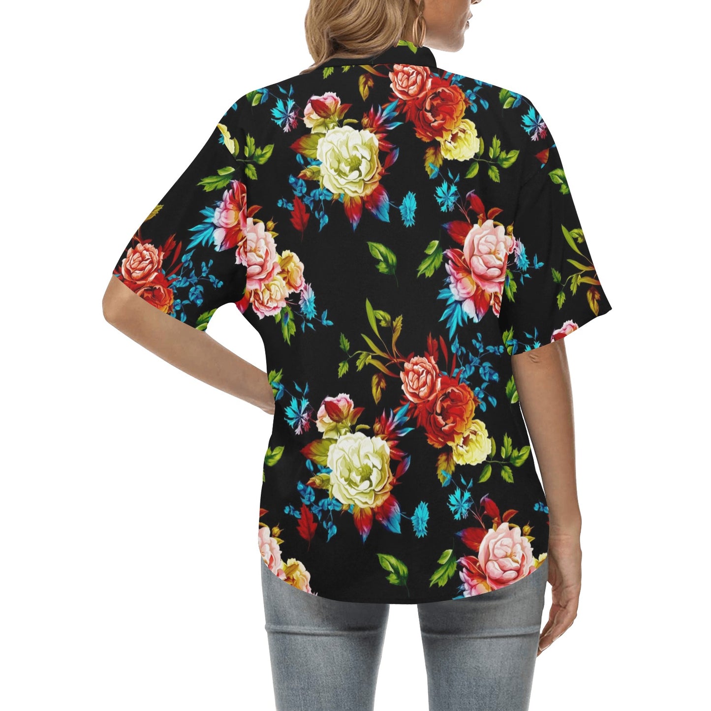 Peony Pattern Print Design PE07 Women's Hawaiian Shirt