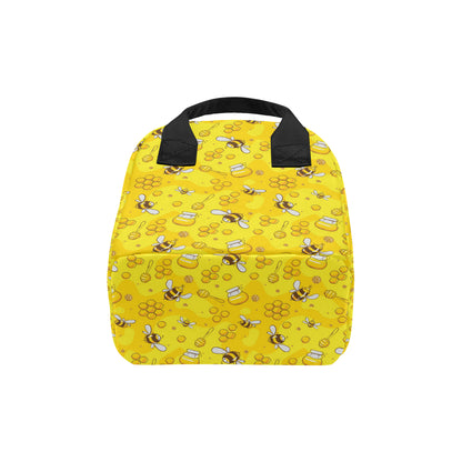 Bee Pattern Print Design BEE01 Insulated Lunch Bag