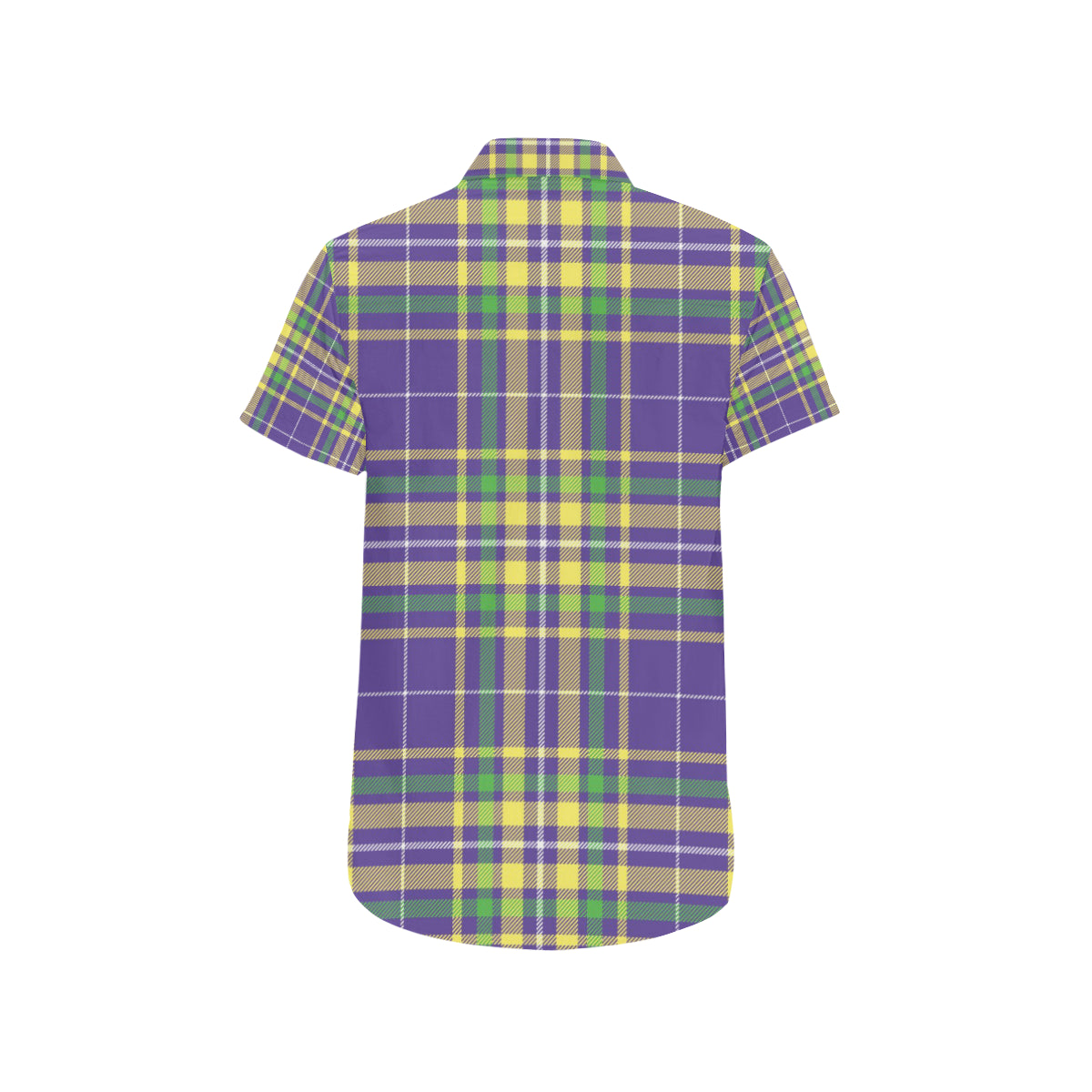 Mardi Gras Pattern Print Design 010 Men's Short Sleeve Button Up Shirt