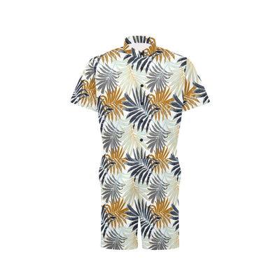 Colorful Tropical Palm Leaves Men's Romper