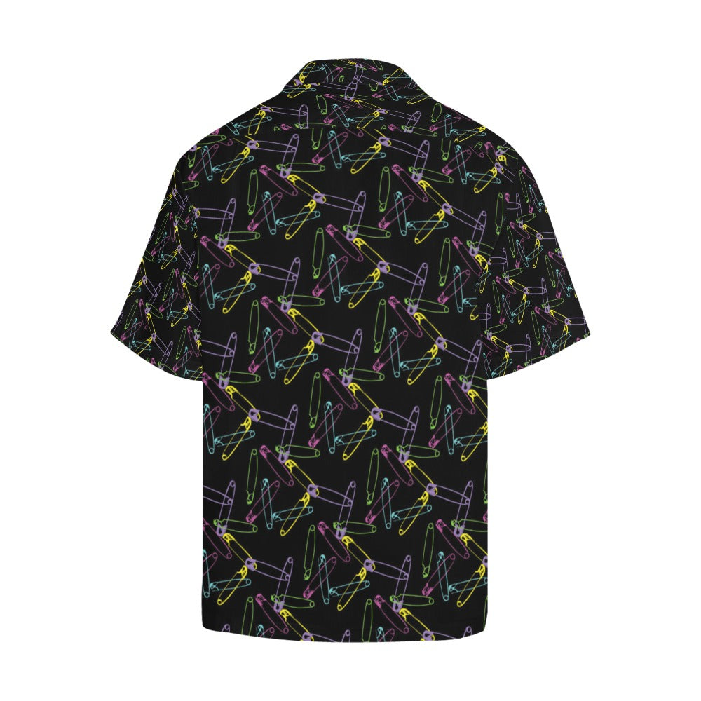 Safety Pin Print Design LKS304 Men's Hawaiian Shirt