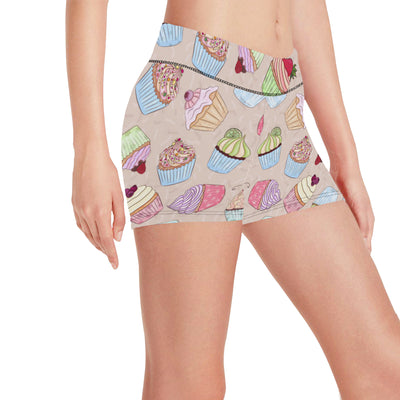 Cupcake Pattern Print Design CP06 Yoga Shorts