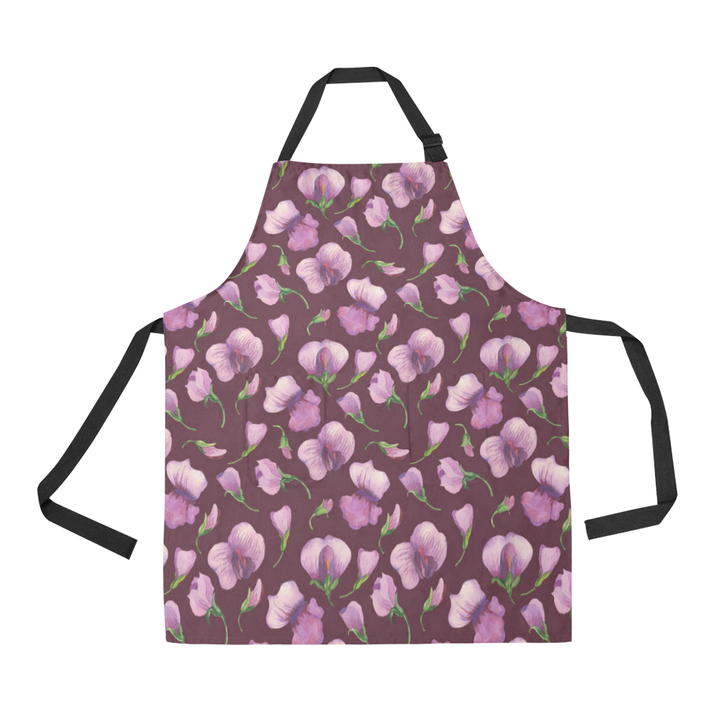 Peony Pattern Print Design PE010 Apron with Pocket