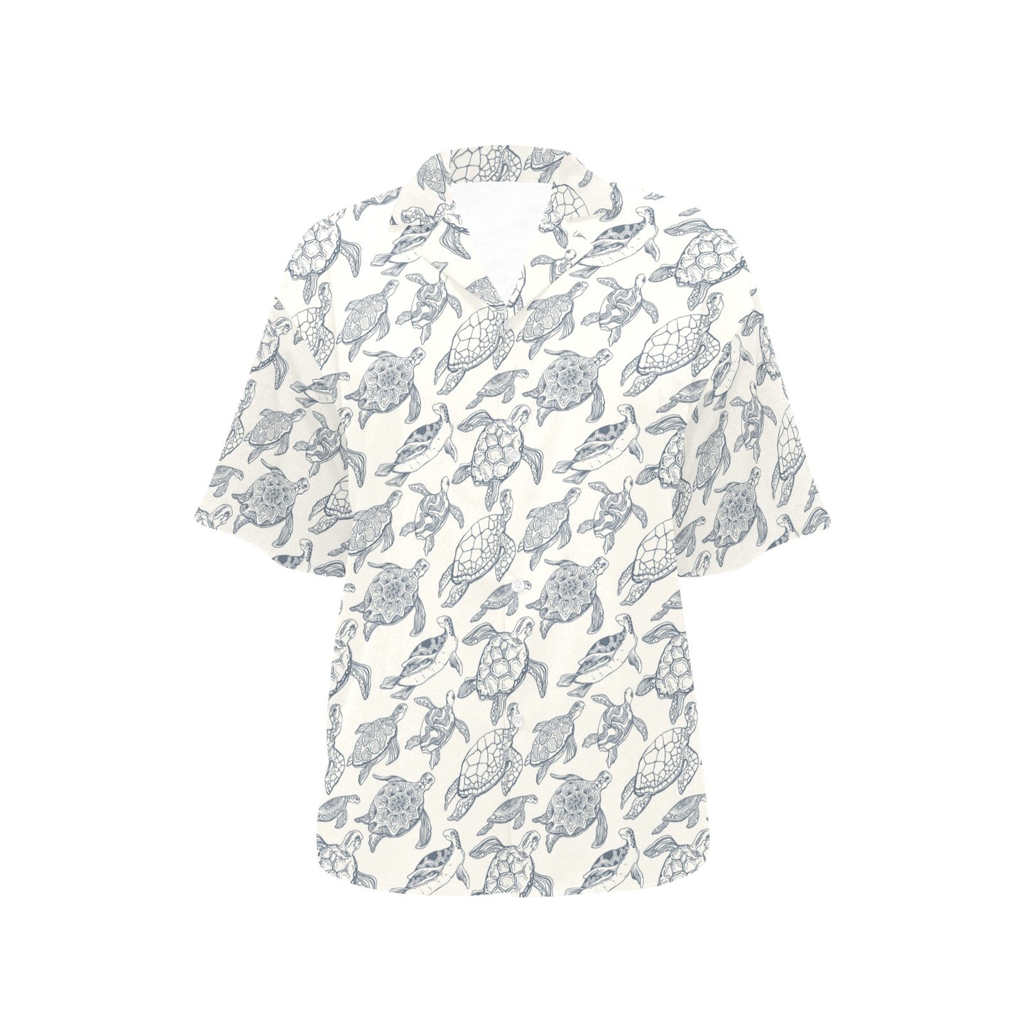 Sea Turtle Print Design LKS304 Women's Hawaiian Shirt