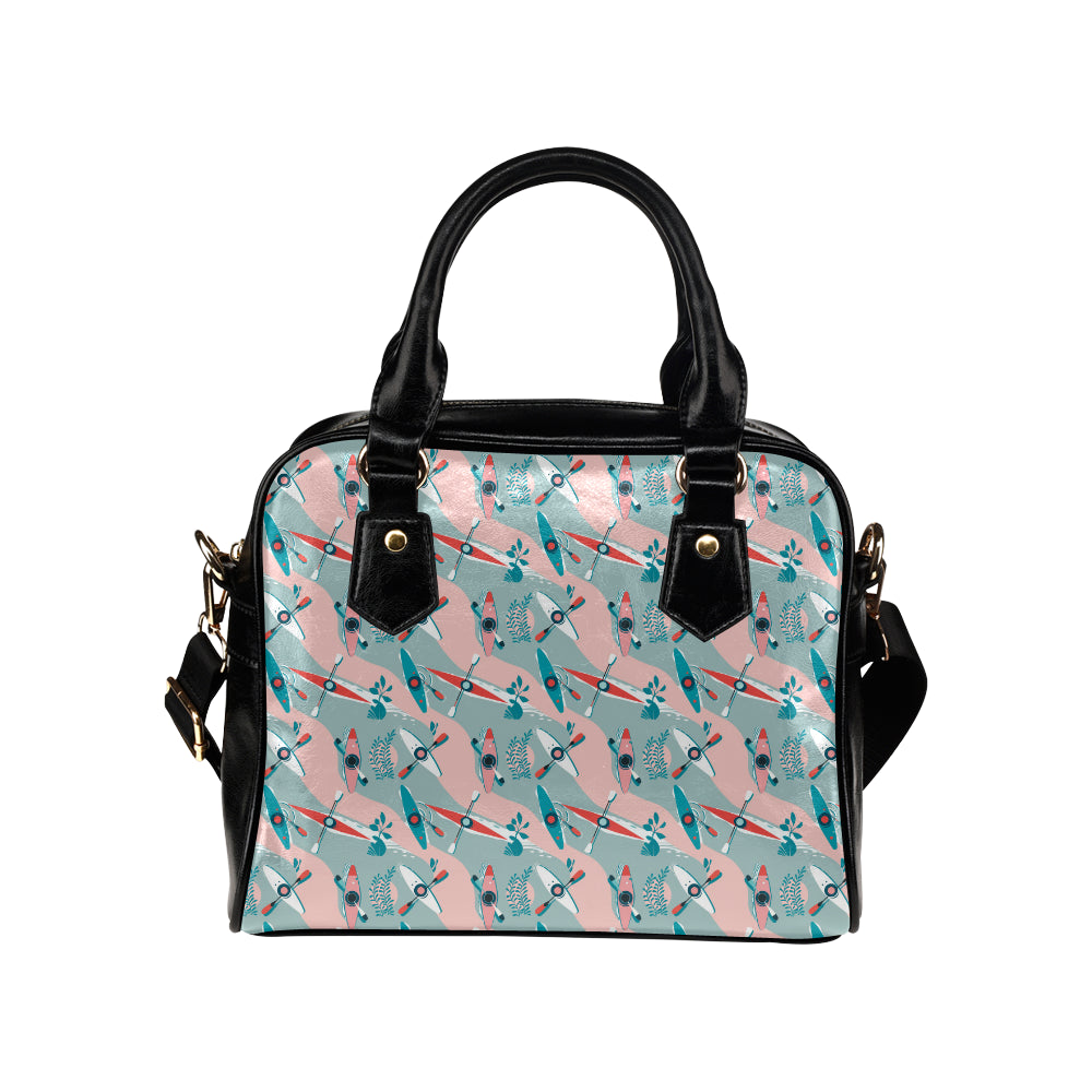 Kayak Pattern Print Design 05 Shoulder Handbag