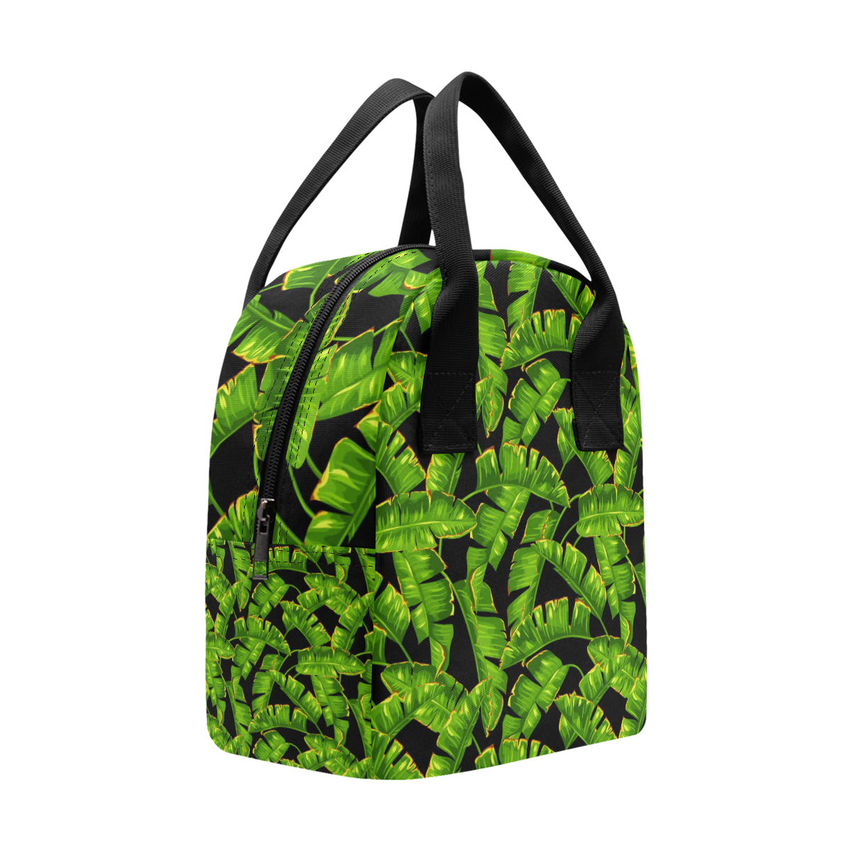 Banana Leaf Pattern Print Design BL06 Insulated Lunch Bag
