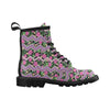 Hibiscus Pink Zigzag Line Pattern Design LKS307 Women's Boots