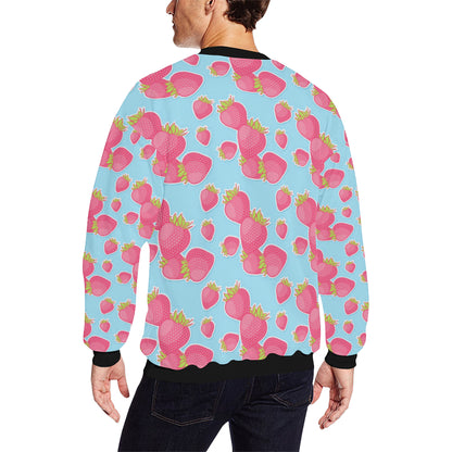 Strawberry Pattern Print Design SB04 Men Long Sleeve Sweatshirt