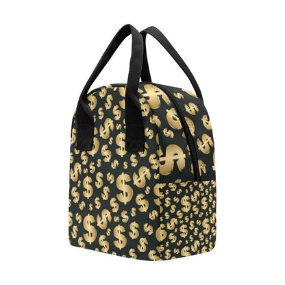 Dollar Pattern Print Design DO04 Insulated Lunch Bag