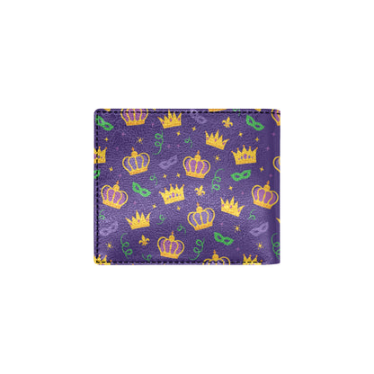 Mardi Gras Pattern Print Design 03 Men's ID Card Wallet