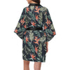 Bird Of Paradise Pattern Print Design BOP02 Women Kimono Robe