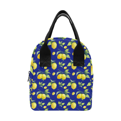 Lemon Pattern Print Design LM06 Insulated Lunch Bag