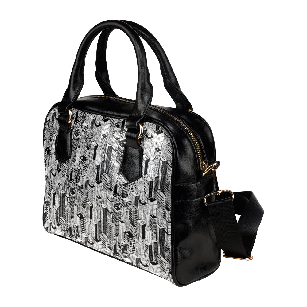 City  Pattern Print Design 02 Shoulder Handbag