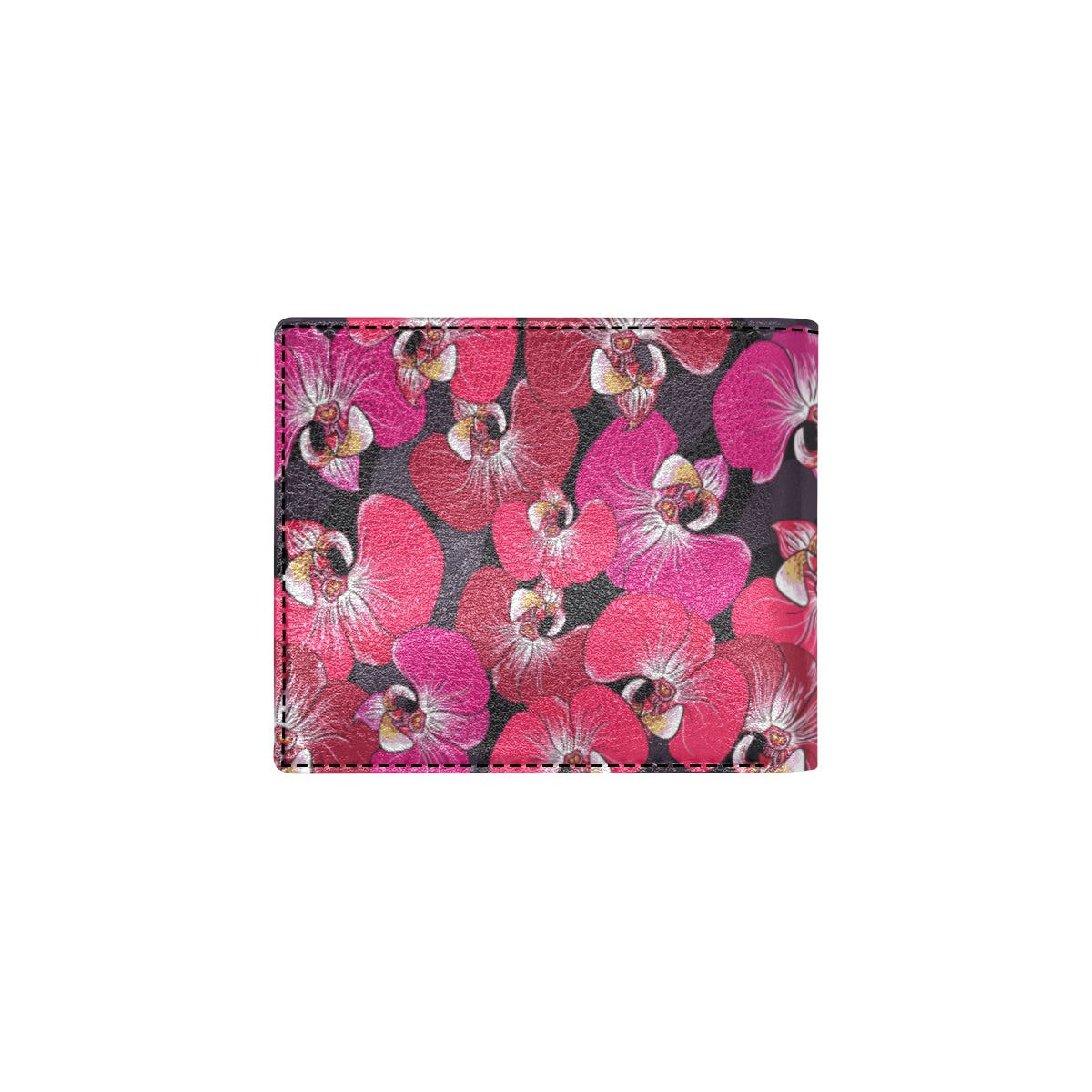 Orchid Red Pattern Print Design OR05 Men's ID Card Wallet