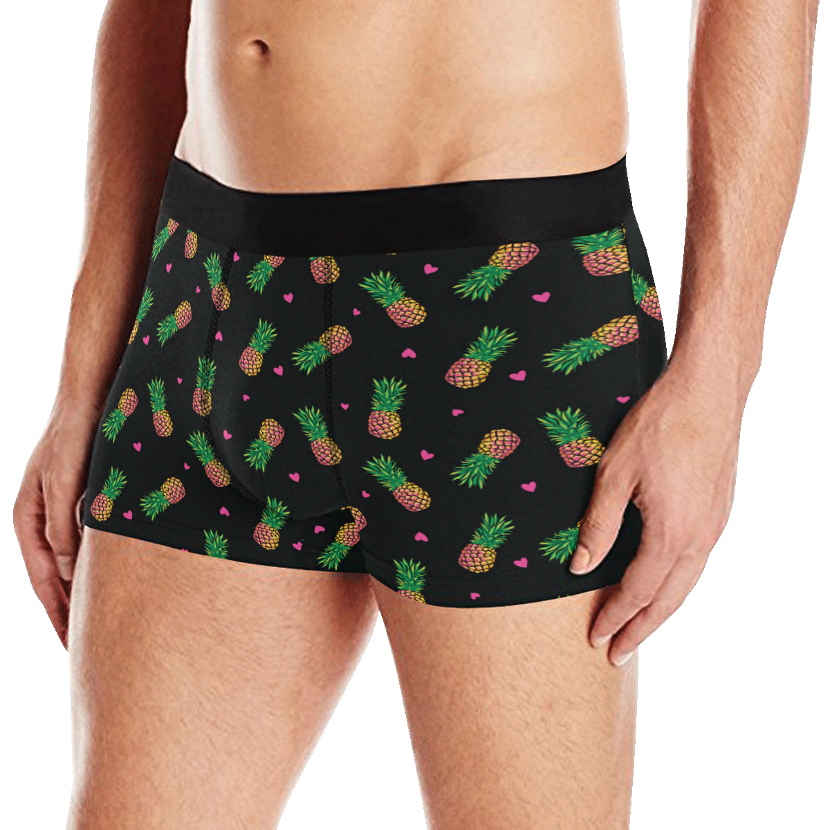 Neon Pineapple Pattern Print Design A04 Men's Boxer Briefs