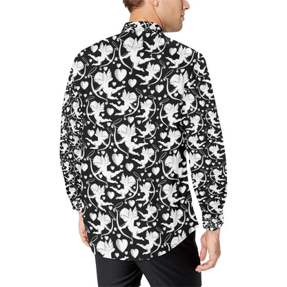 Cupid Pattern Print Design 04 Men's Long Sleeve Shirt