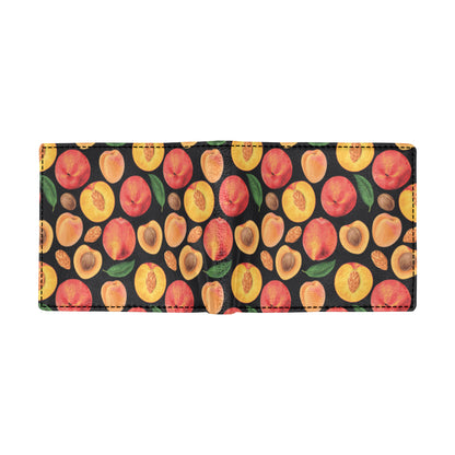 Peach Pattern Print Design A02 Men's ID Card Wallet