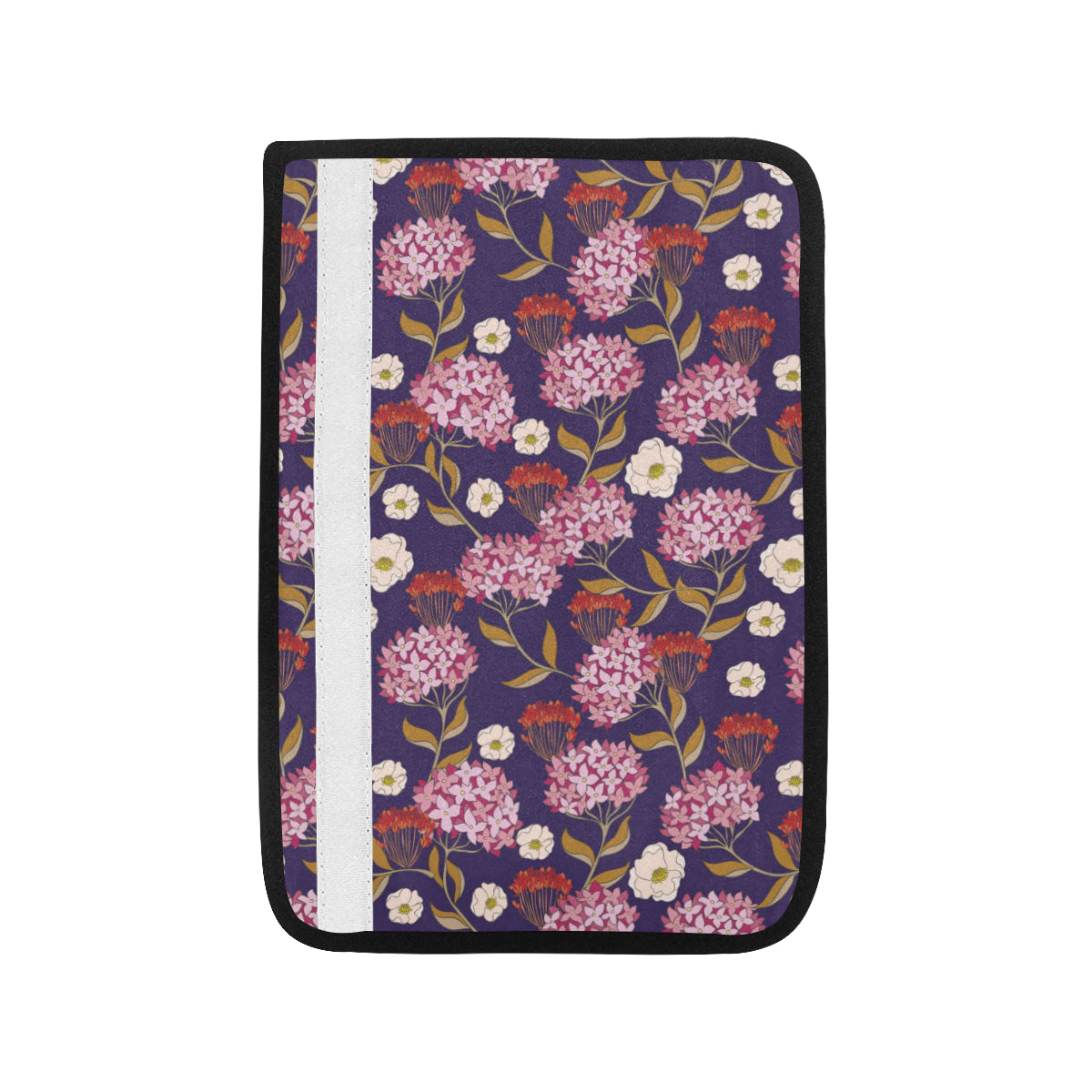 Hydrangea Pattern Print Design HD010 Car Seat Belt Cover