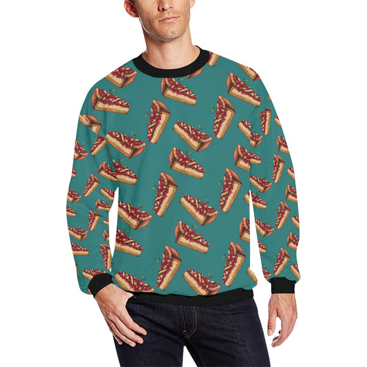 Cheesecake Cherry Pattern Print Design CK03 Men Long Sleeve Sweatshirt