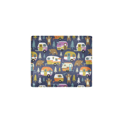 Camper Pattern Print Design 04 Men's ID Card Wallet