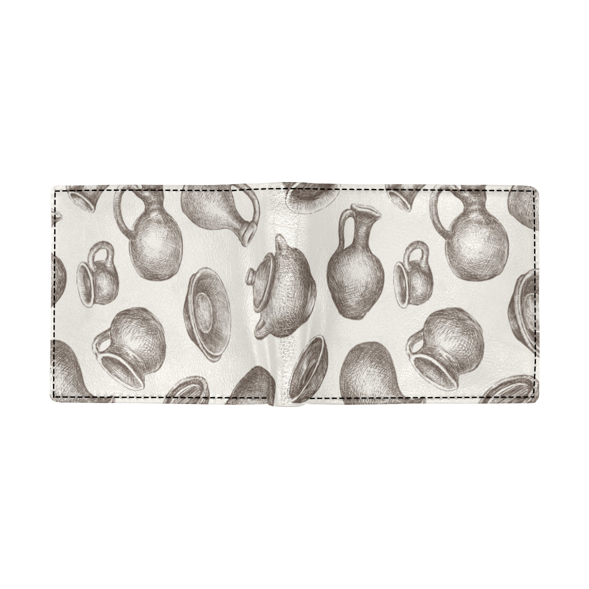 Pottery Pattern Print Design A01 Men's ID Card Wallet