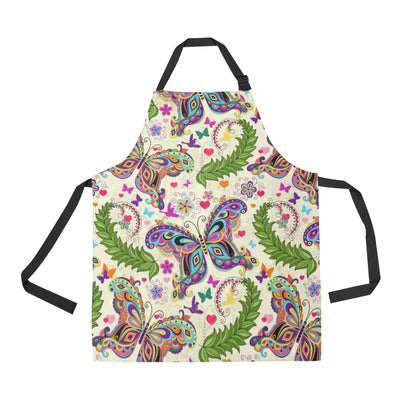 Butterfly Colorful Indian Style Apron with Pocket