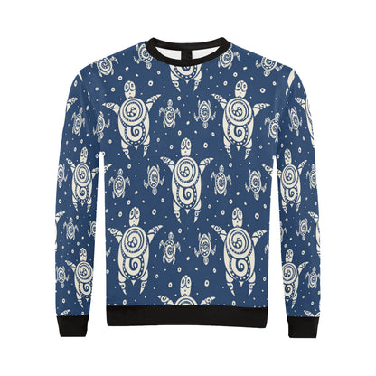 Sea Turtle Tribal Men Long Sleeve Sweatshirt