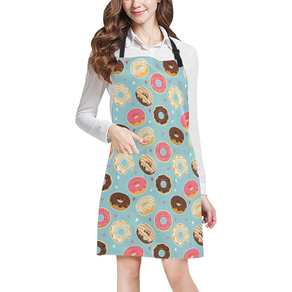 Donut Pattern Print Design DN04 Apron with Pocket