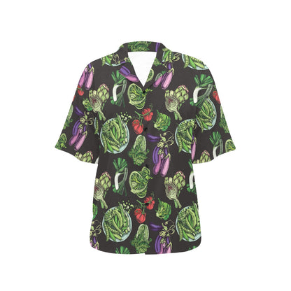 Lettuce Pattern Print Design 01 Women's Hawaiian Shirt