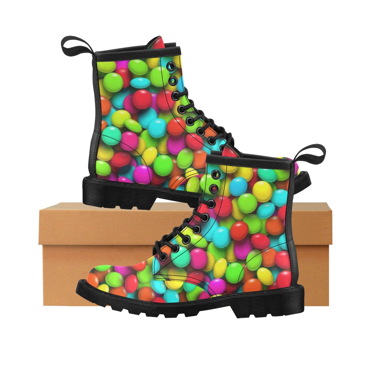 Candy Pattern Print Design CA03 Women's Boots