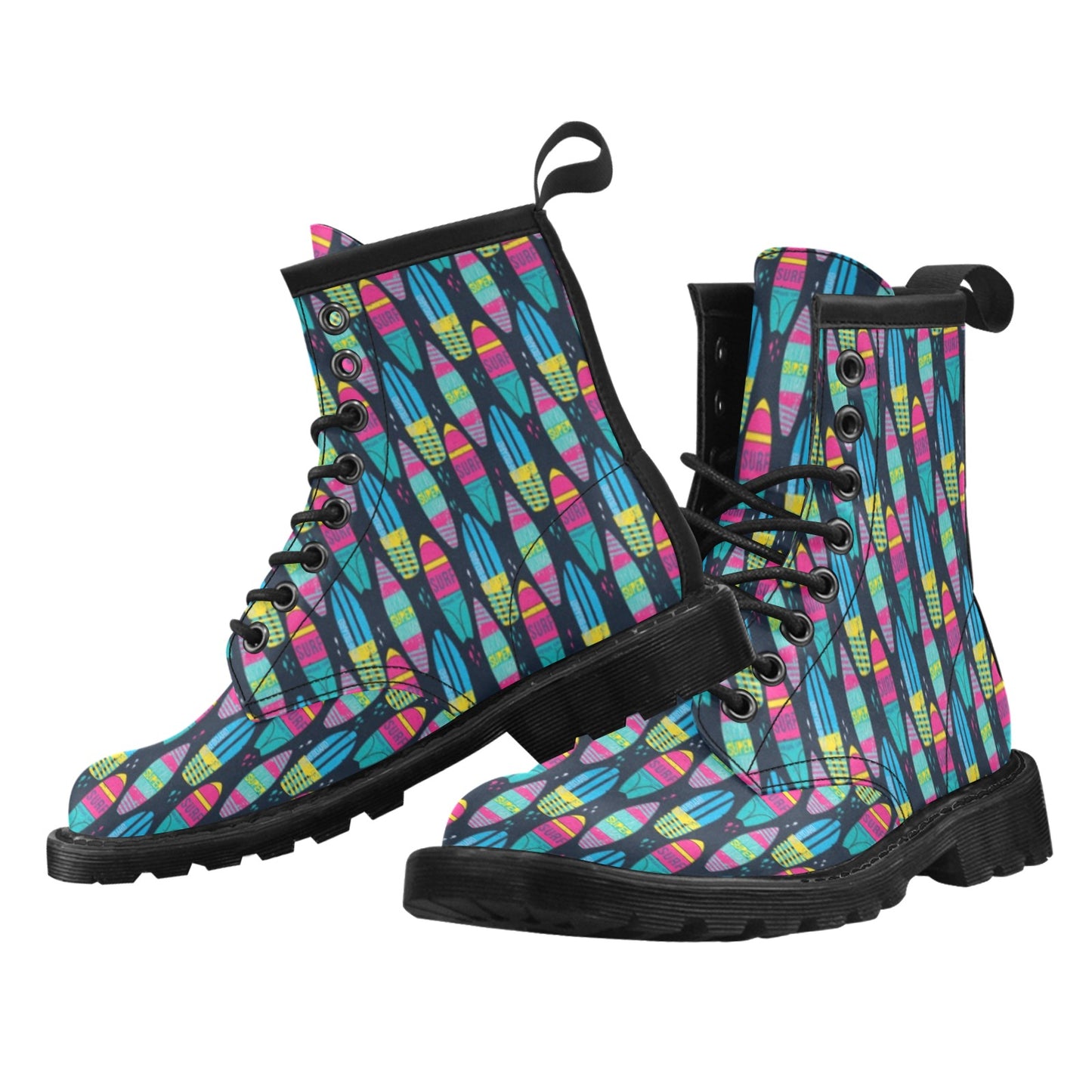 Surfboard Colorful Print Design LKS302 Women's Boots