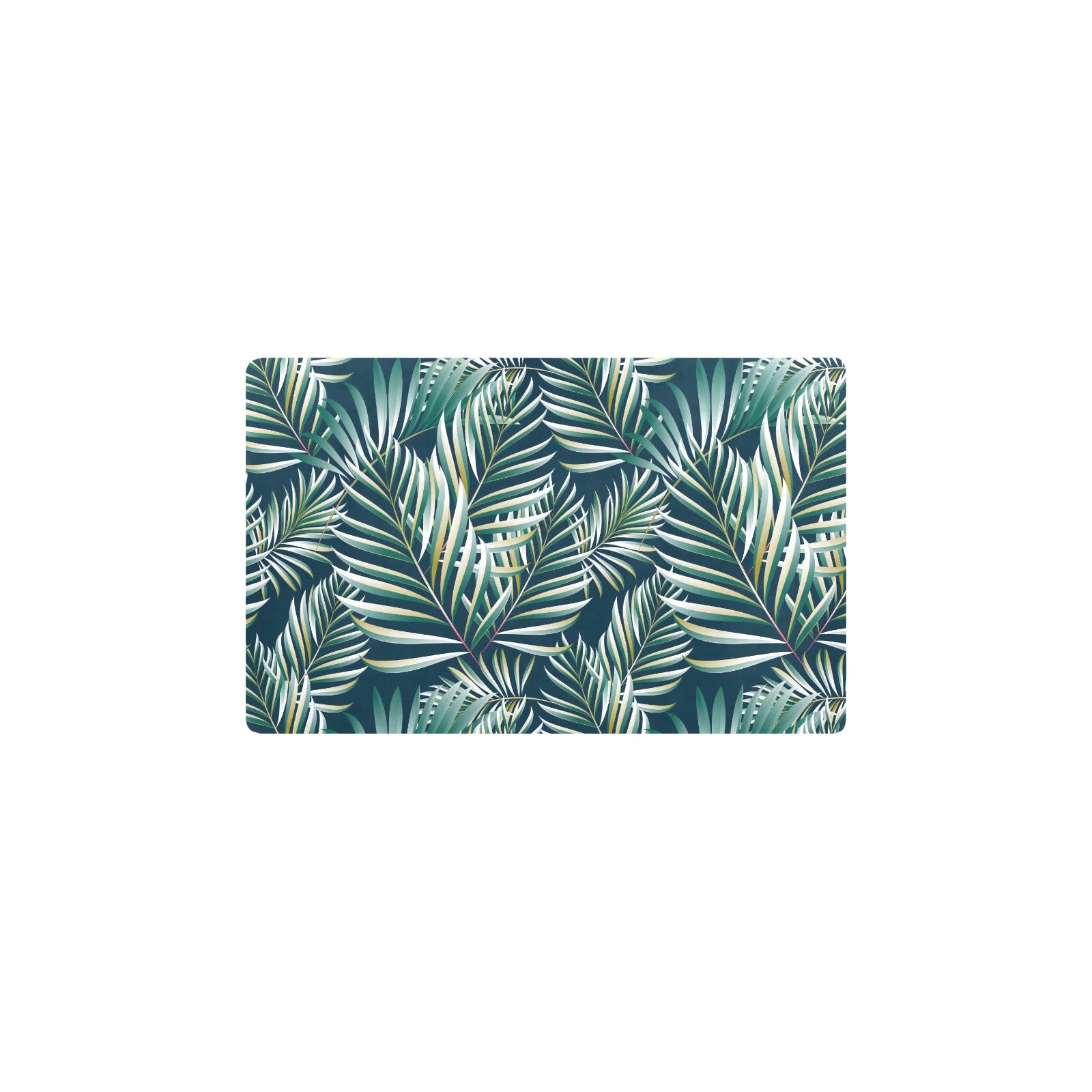 Sun Spot Tropical Palm Leaves hower Curtain Kitchen Mat