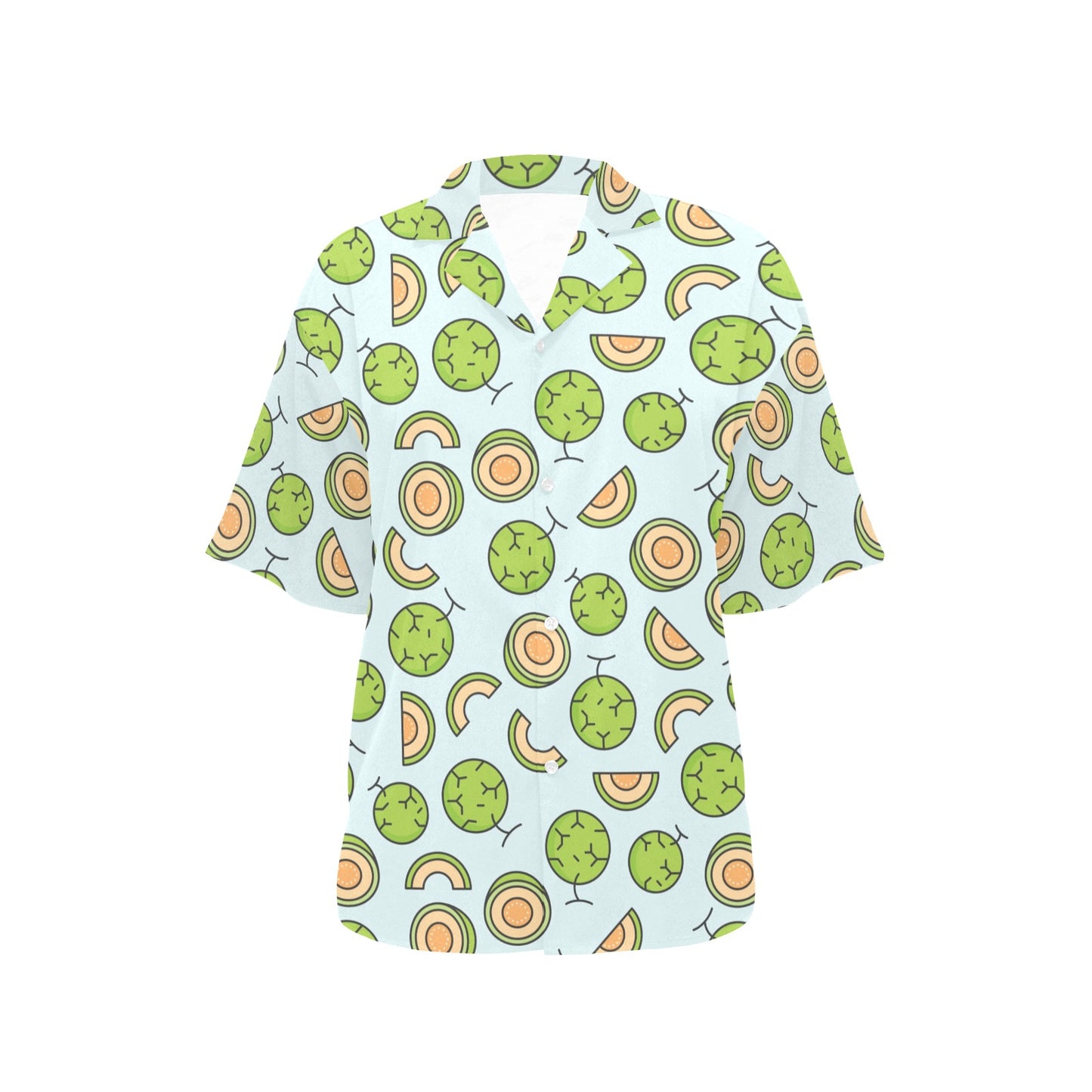 Cantaloupe Pattern Print Design 02 Women's Hawaiian Shirt