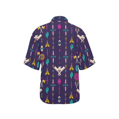 Native American Eagle Indian Pattern Women's Hawaiian Shirt