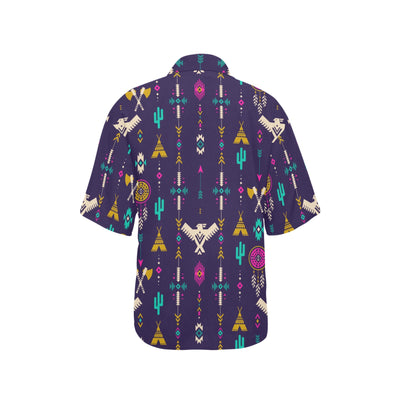 Native American Eagle Indian Pattern Women's Hawaiian Shirt