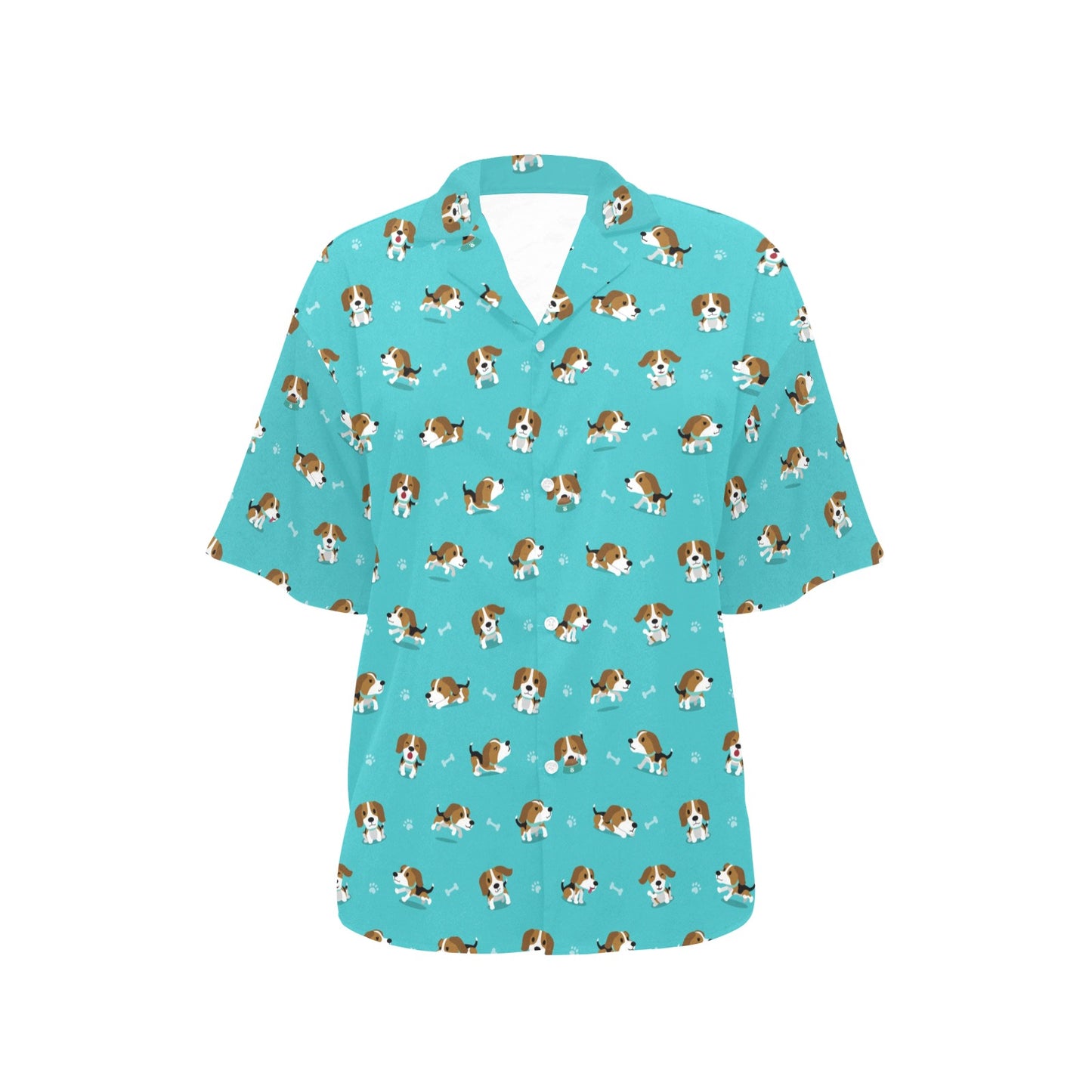 Beagle Pattern Print Design 05 Women's Hawaiian Shirt