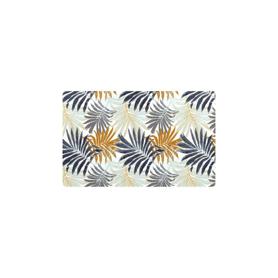 Colorful Tropical Palm Leaves Kitchen Mat