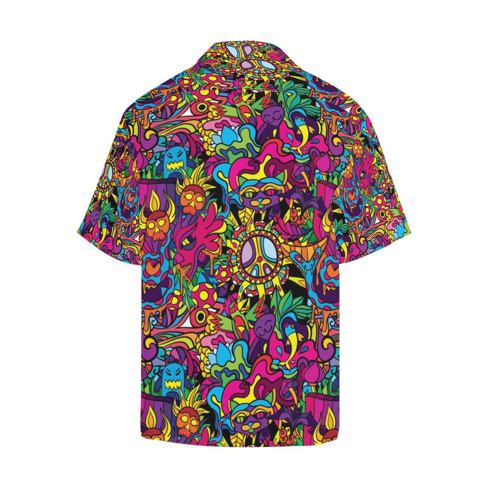 Trippy Print Design LKS304 Men's Hawaiian Shirt