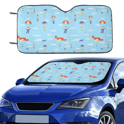 Skydiver Print Design LKS304 Car front Windshield Sun Shade