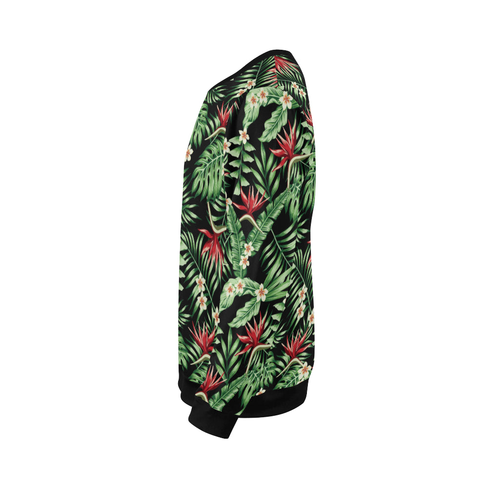 Bird Of Paradise Pattern Print Design BOP05 Men Long Sleeve Sweatshirt