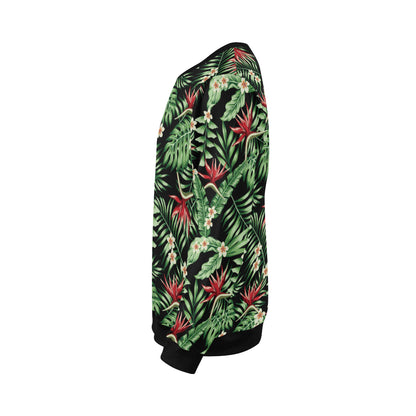 Bird Of Paradise Pattern Print Design BOP05 Men Long Sleeve Sweatshirt