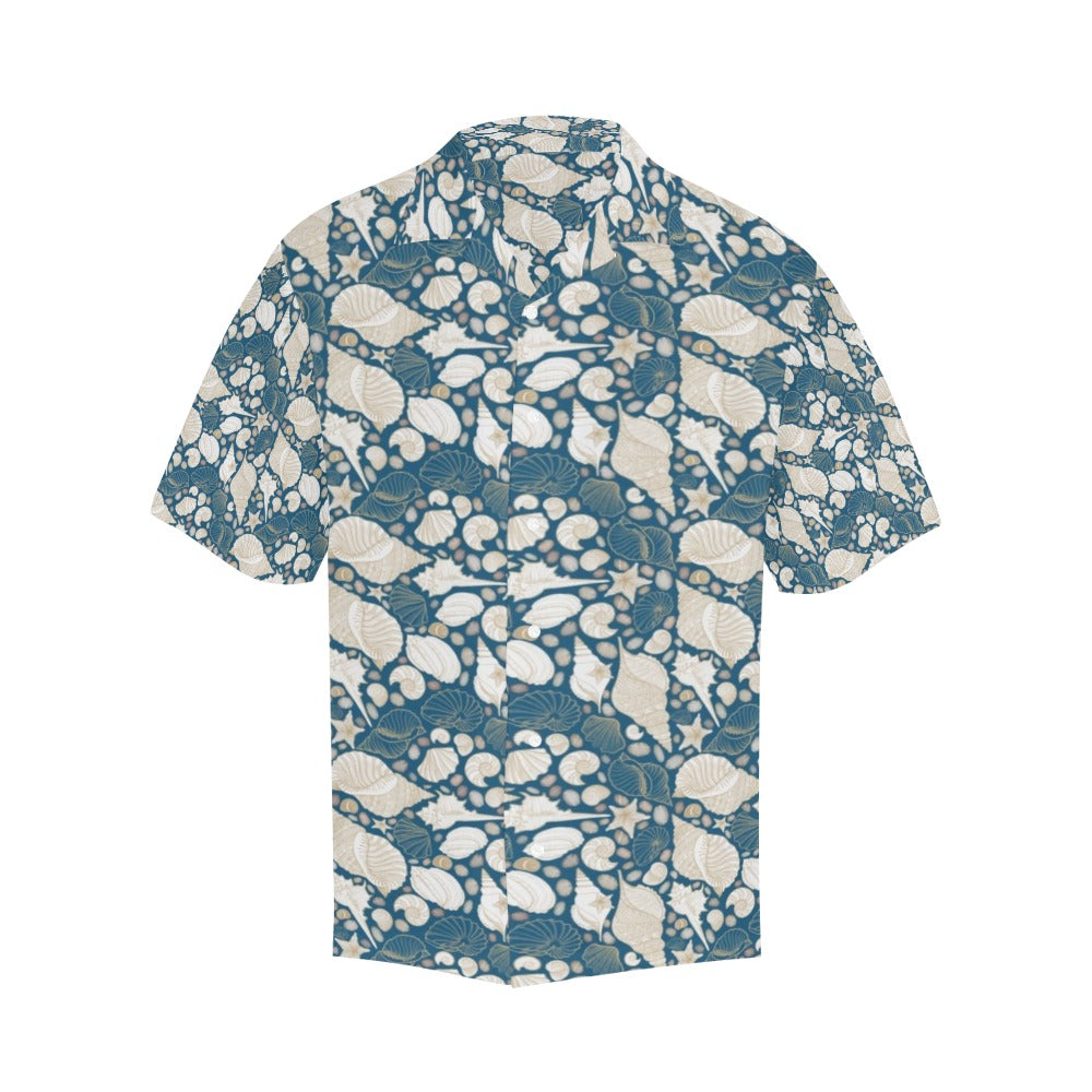 Seashell Print Design LKS308 Men's Hawaiian Shirt