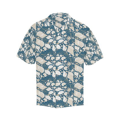 Seashell Print Design LKS308 Men's Hawaiian Shirt