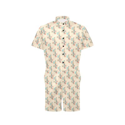 Mermaid Girl With Fish Design Print Men's Romper