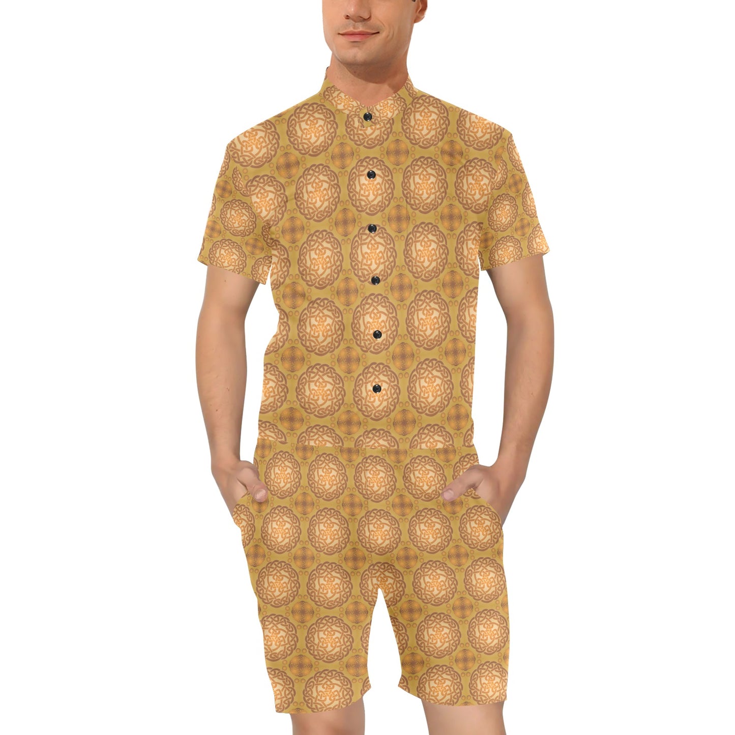 Celtic Pattern Print Design 01 Men's Romper