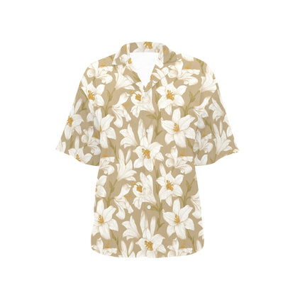 Lily Pattern Print Design LY07 Women's Hawaiian Shirt