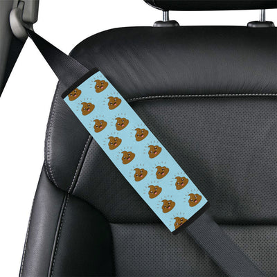 Poop Emoji Pattern Print Design A03 Car Seat Belt Cover
