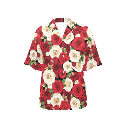 Rose Pattern Print Design RO06 Women's Hawaiian Shirt