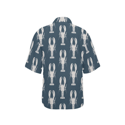 Lobster Pattern Print Design 02 Women's Hawaiian Shirt