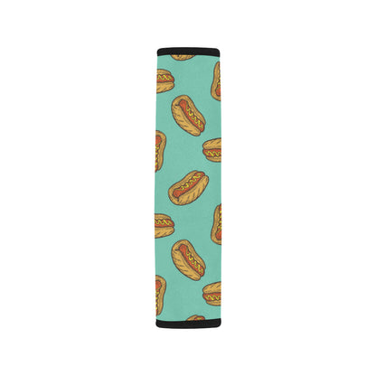 Hot Dog Pattern Print Design 04 Car Seat Belt Cover